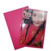 20 tarjetas de seda de dos capas con boca plana, color esmerilado, en blanco y negro, juego de tarjetas con diseño de amor, álbum de amor simple, bolsa protectora pequeña para tarjetas
