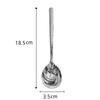 Cuchara para comer nueva transfronteriza cuchara para beber de acero inoxidable vajilla de grado alimenticio para el hogar mango largo redondo cuchara de postre generación