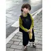 Conjunto Informal Coreano para Niñas de Primavera y Otoño Conjunto Elegante con Pantalón de Mezclilla para Niña Pequeña Conjunto Versátil de Moda de Tres Piezas