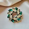 Broche Borboleta de Vidro de Luxo de Alto Padrão Transfronteiriço, Cristal Retro Incrustado com Diamantes, Elegante e Estiloso Broche para Blazer de Terno para Mulheres