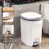 Lixeira com Tampa, à Prova de Odores, com Pedal de Pé, para Sala de Estar, Design Simples, Grande Capacidade, Cesto de Papel, Operada com o Pé para Banheiro