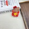 Presilha de Acetato Super Fofa com Desenho Kt Splicing para Cabelo na Parte de Trás da Cabeça, Presilha de Tubarão Fofa Estilo Menina Doce Creme Acessórios de Cabelo Femininos