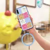 Adecuado para fundas de teléfono móvil Huawei, Diseño simple para llevar en la muñeca para hombres y mujeres, Funda blanda creativa linda y peculiar con pulsera para parejas