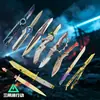 Remodelar Nueva Temporada Skin de Cuchillo Aleación de Zinc Modelo de Arma Delta Periférico de Juego Sin Filo Giratorio Plegable