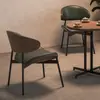 Tienda de Té con Leche Estilo Wabi-Sabi Mesas y Sillas de Madera Maciza Cabina de Cafetería Americana Mesa y Sillas Combinadas Mesa Redonda a Juego
