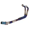 Tubo de escape modificado para motocicleta, extremo frontal, garganta trasera para Kawasaki Z400 NINJA400 Ninja 400
