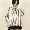 Suéter Jacquard de Cuello Redondo con Estampado de Cebra High Street Americano Otoño 2025 para Hombre y Mujer, Trendy Casual, Suéter Top Más Fácil de Combinar