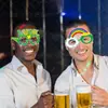 Festa com Tema Irlandês Óculos de Papel Trevo St. Decoração de Dia de São Patrício Adereços de Foto da Sorte