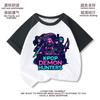 Kpop Hunter Camiseta de Manga Corta para Niñas Verano Top Holgado para Niños Mayores Camiseta Estampada Tendencia Manga Media para Niños