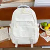 Estilo Delicado, Paleta de Cores Fresca, Mochila Estilo Universitário com Alto Apelo Estético, Design com Múltiplos Compartimentos para Alunos do Ensino Fundamental e Médio