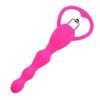 Silicone puxar contas de volta tribunal massageador de vibração homens e mulheres compartilham de volta tribunal anal plug adulto produtos sexuais fábrica atacado