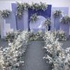 Simulación de boda azul neblina, flores al por mayor, decoración, flores falsas, arte floral, arreglo de compromiso, flores, guía de ruta de boda, flores al por mayor