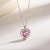 Pendientes de plata de ley S925 de gran venta con circonitas en forma de corazón de alta calidad chapados en oro de 18 quilates, de moda de alta calidad, transfronterizos europeos y americanos.