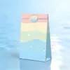 Saco de Presente Nuvem Arco-Íris Festa de Aniversário Doce Lembrança Saco de Presente Saco de Papel Kraft Ecológico e Biodegradável