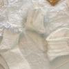 Lolita White Bow Lace Mid-tube Meias Femininas Verão Fino Estilo Universitário Japonês Sweet Lace JK Meias Princesa