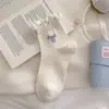 Calcetines con Lazo para Mujer 2026 Estilo Nuevo Lunares Puño de Burbuja Calcetines Cortos Primavera, Otoño, Verano Delgados Antideslizantes Algodón Puro Calcetines Cortos