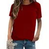 Talla Europea Algodón t Transfronterizo Color Puro Liso Claro Una Pieza Venta al por Mayor Manga Corta Aliexpress Amazon Estación Independiente Europa