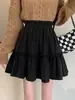 Saia feminina 2024, nova moda primavera, saia cruzada em A, saia curta, cintura alta, look slim, saia ponte