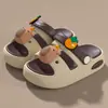 Capivara Clog Infantil Acessórios Kit DIY Ornamentos 3D Desenho Animado Logo Flores para Sapatos Fivelas para Sapatos Coelho Pônei