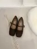Sapatos Sociais Pretos Foscos para Mulheres, Sapatos Femininos para Primavera e Outono 2026, Sapatos de Salão Ballet Mary Jane Franceses de Verão