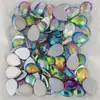 Acessórios Yiwu 10*14mm Gota Plana Superfície Tartaruga Cor AB Diamante Acrílico Cor Fantasia DIY Capa de Celular Acessórios de Joia