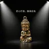 Popular figura mini de Buda Shakyamuni, llavero de Buda budista, colgante de llave exquisito, decoración de coche