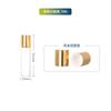 Botella Roll-On 10ml Tapa Dorada Botella Roll-On para Aceite Esencial Botella de Vidrio Transparente Botella Recargable para Perfume Envase para Botella Cosmética