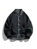 Chaqueta de hombre de dos piezas sintéticas para primavera y otoño, corte holgado, cuello de solapa, cuadros patchwork, abrigo casual, estilo versátil de ropa de trabajo, moderno