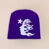 Nuevo Gorro de Punto con Contraste de Color Hip-Hop Estrella Americana para Hombres y Mujeres, Cálido y Personalizado Street Americano Gorro Pullover al por Mayor