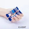 Zhengxiang Internet Popular Adesivos de Manicure Tabuleiro de Xadrez Little Red Book Adesivos de Unha Foscos Adesivos de Unha Listrados Foscos Adesivos Completos
