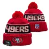 Comercio Transfronterizo Equipo de la NFL Equipo de Fútbol Gorro de Punto para Llevar la Pelota Sf Gorro de Punto Cálido para Exteriores Protección para los Oídos Kc