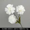 Flores artificiales blancas para decoración de escenas de boda, decoración del hogar, ramos artificiales, rosas, hortensias, gypsophila, venta al por mayor de flores artificiales