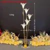 Adornos Decorativos de Hierro Electrochapado para Bodas, Adornos de Lirio Luminoso para Bodas, Luces Guía de Fondo para Escenario de Área de Bienvenida de Bodas