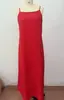 2026 Verano Nuevo Transfronterizo Europeo y Americano Color Sólido Sexy Vintage Casual Algodón Lino Tirante Vestido Largo para Mujer