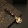 Llavero de latón con doce signos del zodíaco, nube auspiciosa, estilo nacional, marca de la suerte, colgante para bolso de hombre y mujer, adorno para llave de coche.