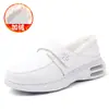 Pronta Entrega Estação Outono e Inverno Sapatos de Enfermeira Femininos Amortecimento Duplo de Ar Solado Macio Respirável Antiderrapante Confortáveis Sapatos de Trabalho Pretos Fornecimento Exclusivo Transfronteiriço