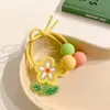 Elástico de cabelo infantil faixa de cabelo para menina elástico bola na cabeça acessórios de cabelo florzinha fofa tiara de cabelo elástico de cabelo