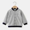 Jaquetas de Bebê de Outono e Inverno de Primeira Classe Grau A para Meninos e Meninas, Jaquetas Pequenas Quentes, Jaquetas de Beisebol de Manga Comprida Jacquard Infantil