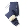 Pantalones de algodón ultrasónicos transfronterizos, pantalones casuales de algodón con borrego de invierno para hombre, talla grande, casual, holgados, forrados de polar, pantalones de correr engrosados