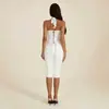 Top Tubo Corto de Lunares con Cuello Halter y Tirantes en la Espalda, Moldeador de Cintura, Usable por Dentro y por Fuera