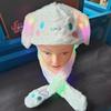 Sombrero de Conejo de Estilo Similar Shake Tone Sombrero de Felpa para Padres e Hijos con Orejas Móviles Sombrero de Luz de Dibujos Animados Sombrero Brillante de Orejas Largas