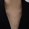 Collar de gota de agua de estilo frío simple europeo y americano para mujer, nicho ins, oro K, ligero, de lujo, de alta calidad, moda, temperamento, cadena de clavícula
