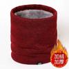 Pescoço Tricotado Espesso Quente Outono/Inverno Masculino e Feminino Manga de Pescoço Universal Cor Sólida Cachecol Proteção de Pescoço À Prova de Frio Com Forro de Lã Pescoço