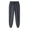 Nuevos Pantalones Largos Casuales Cálidos Versátiles para Hombre y Mujer, Pantalones Deportivos de Forro Polar Color Sólido, Tallas Grandes para Correr y Fitness