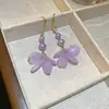 Pendientes Dulces de Pétalos de Flor Acrílicos, Estilo Festivo, Modernos, Versátiles, Elegantes, Pendientes de Gama Alta para Mujer
