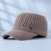 Estilo Novo Outono e Inverno Chapéu Top Vazio para Mulheres Estilo Coreano Moda Boina Tricô Sem Topo Para Exterior Veludo Chapéu Quente Atacado