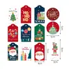Conjunto de etiquetas de cartão de bênção de Natal branco transfronteiriço Novo conjunto de etiquetas de embalagem de cozimento de presente de Papai Noel