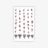 Pegatinas de Tatuaje Atmosféricas de Borlas y Hojas, Diseño de Alto Nivel Dibujado a Mano, Impermeables y Resistentes al Desgaste, Pegatinas Personalizadas
