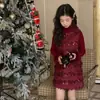 Vestido de Invierno Estilo Coreano para Niñas 2025 Nuevo Vestido Chaleco Engrosado Camiseta Interior para Niños Vestido de Año Nuevo para Niñas Moderno