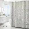 Cortina de Baño Impermeable y Antimoho Transfronteriza Cortina para Ducha Lujo Ligero Estampado en Caliente Patrón de Piedra Pongee Cortina de Ducha
